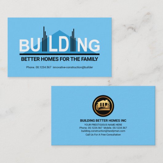 Carte De Visite Structure de construction créative (Devant / Derrière)