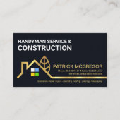 Carte De Visite Structure de construction créative Gold Bordure du (Devant)