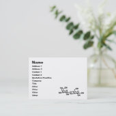 Carte De Visite Structure du lait lactose (Debout devant)