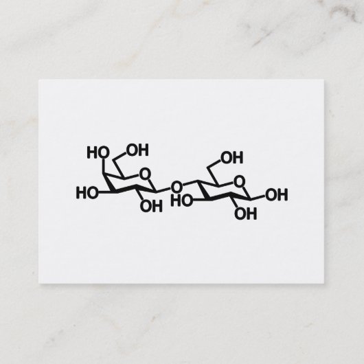 Carte De Visite Structure du lait lactose (Dos)