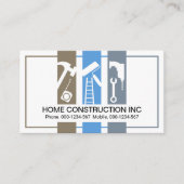 Carte De Visite Structure du panneau Outils de main de constructio (Devant)