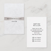 Carte De Visite Structure élégante (Devant / Derrière)