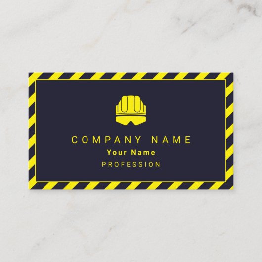 Carte De Visite Structure et logo de bande de la zone de construct (Devant)