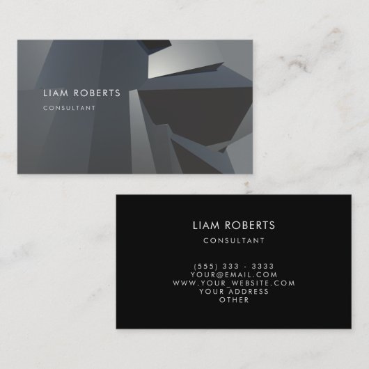 Carte De Visite Structure moderne élégante en métal professionnel (Devant / Derrière)