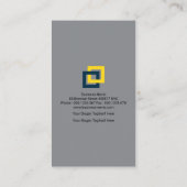 Carte De Visite Structures grises bleues de ciment de blocs (Dos)