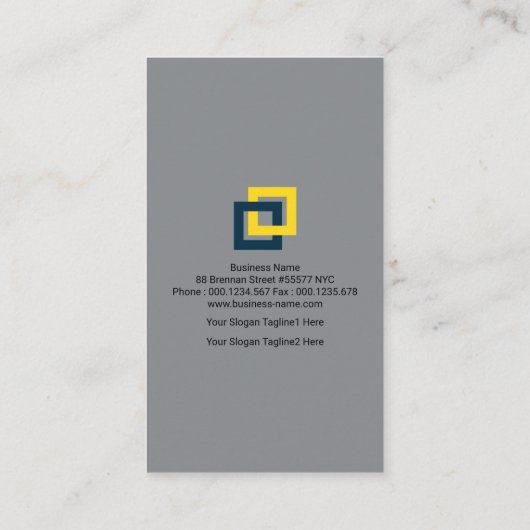 Carte De Visite Structures grises bleues de ciment de blocs (Dos)