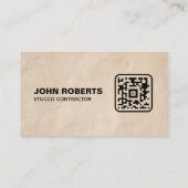 Carte De Visite Stucco Business Card Construction Wall QR Code (Dos)