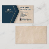 Carte De Visite Stucco Business Card Plastering (Devant / Derrière)