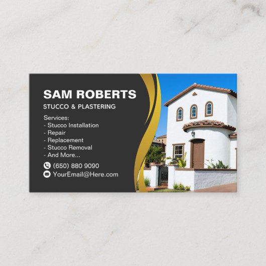 Carte De Visite Stucco Business Card Plastering (Devant)