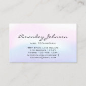 Carte De Visite Studio Artiste Nails Manucure Rouge Pedicure Ombre (Dos)