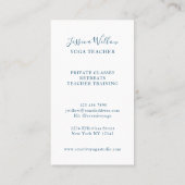 Carte De Visite Studio Botanique De Yoga (Dos)