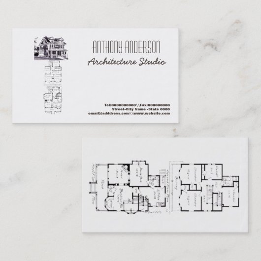Carte De Visite Studio d'architecture (Devant / Derrière)