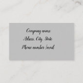 Carte De Visite Studio de ballet (Dos)