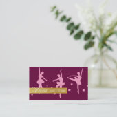 Carte De Visite Studio De Ballet Professionnel, Instructeur, Leçon (Debout devant)