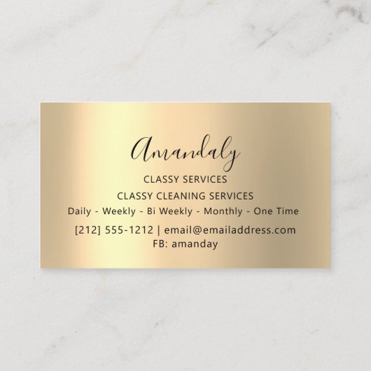 Carte De Visite Studio de Beauté ProfessionnelCoiffeur Parties sci (Dos)