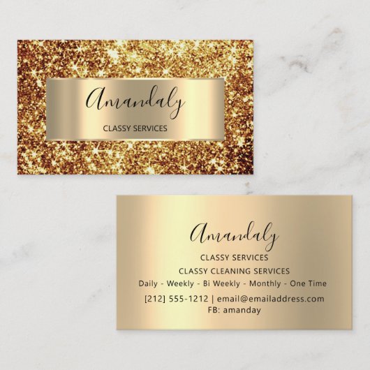 Carte De Visite Studio de Beauté ProfessionnelCoiffeur Parties sci (Devant / Derrière)