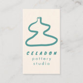 Carte De Visite Studio de céramique POTTERY Icônes élégantes dessi (Devant)