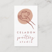 Carte De Visite Studio de céramique POTTERY Icônes élégantes dessi (Devant)