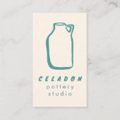 Carte De Visite Studio de céramique POTTERY Icônes élégantes dessi (Devant)