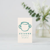 Carte De Visite Studio de céramique POTTERY Icônes élégantes dessi (Debout devant)