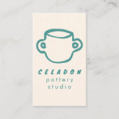 Carte De Visite Studio de céramique POTTERY Icônes élégantes dessi (Devant)