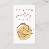 Carte De Visite Studio de céramique POTTERY Icônes élégantes dessi (Devant)