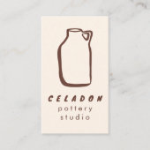 Carte De Visite Studio de céramique POTTERY Icônes élégantes dessi (Devant)