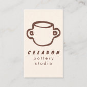 Carte De Visite Studio de céramique POTTERY Icônes élégantes dessi (Devant)