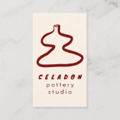 Carte De Visite Studio de céramique POTTERY Icônes élégantes dessi (Devant)