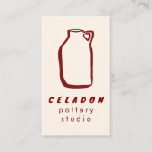 Carte De Visite Studio de céramique POTTERY Icônes élégantes dessi (Devant)