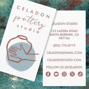 Carte De Visite Studio de céramique POTTERY Icônes élégantes dessi
