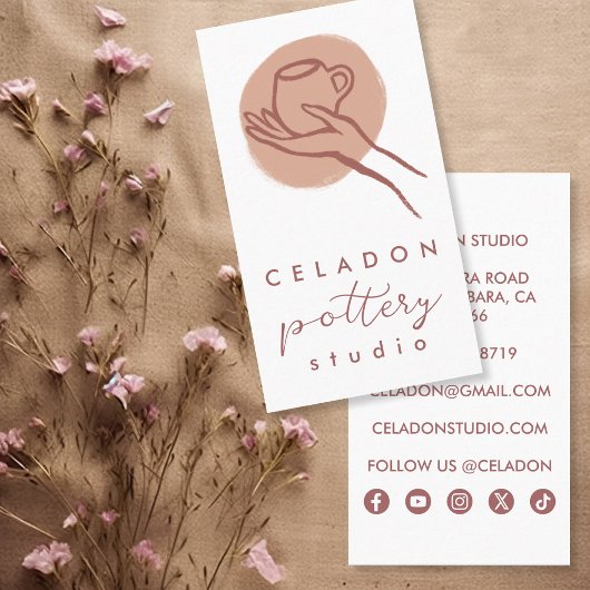 Carte De Visite Studio de céramique POTTERY Icônes élégantes dessi