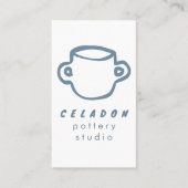 Carte De Visite Studio de céramique POTTERY Icônes élégantes dessi (Devant)