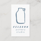 Carte De Visite Studio de céramique POTTERY Icônes élégantes dessi (Devant)