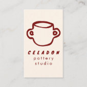 Carte De Visite Studio de céramique POTTERY Icônes élégantes dessi (Devant)