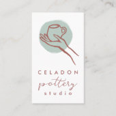 Carte De Visite Studio de céramique POTTERY Icônes élégantes dessi (Devant)