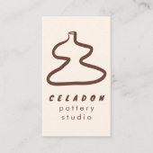 Carte De Visite Studio de céramique POTTERY Icônes élégantes dessi (Devant)