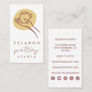 Carte De Visite Studio de céramique POTTERY Icônes élégantes dessi
