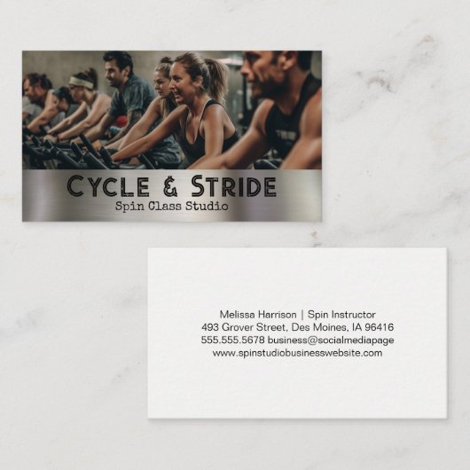 Carte De Visite Studio de classe cyclable en session (Devant / Derrière)
