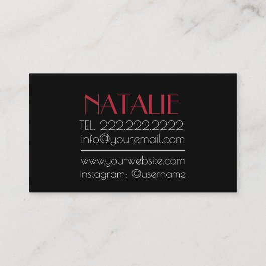 Carte De Visite Studio de clou (Dos)