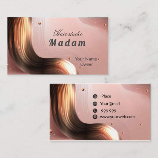 Carte De Visite Studio de coiffure (Devant / Derrière)