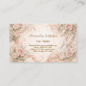 Carte De Visite Studio de coiffure Rose Blush Illustration (Dos)