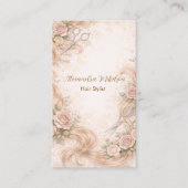 Carte De Visite Studio de coiffure Rose Blush Illustration (Devant)
