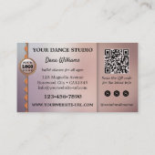 Carte De Visite Studio De Danse De Ballet Moderne (Dos)