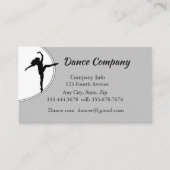 Carte De Visite Studio de danse de jazz ou de ballet (Devant)