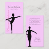 Carte De Visite Studio de danse de professeur de ballet de (Devant / Derrière)