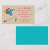 Carte De Visite Studio de danse de professeur de danse moderne de (Devant / Derrière)
