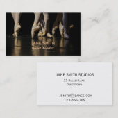 Carte De Visite Studio de danse de studios de ballet de professeur (Devant / Derrière)