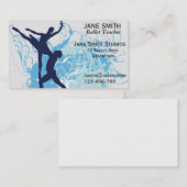 Carte De Visite Studio de danse de studios de ballet de professeur (Devant / Derrière)