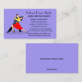 Carte De Visite Studio de danse en couple éditable (Devant / Derrière)